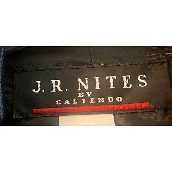 J.R. Nites by Caliendo 10 Elegant Black Open Front Crystal Buttons Short Jacket - Picture 6 of 6